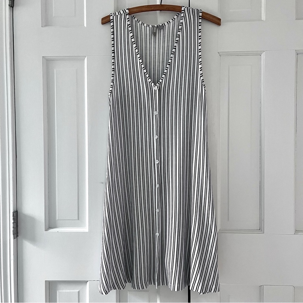 Asos Black and White Striped Dress
